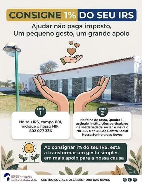 Já pode consignar 1% do seu IRS ao CSNSN